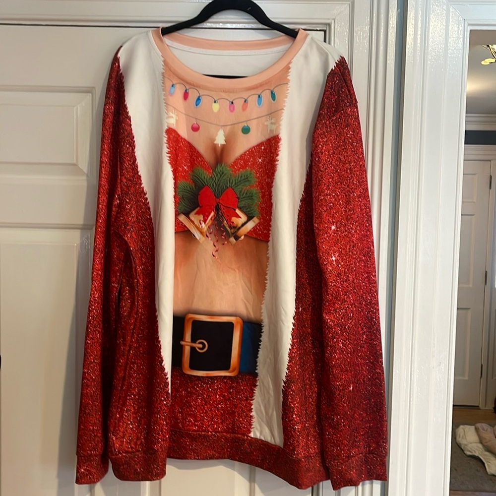 NWOT sublimated ugly Christmas sweatshirt XXL
